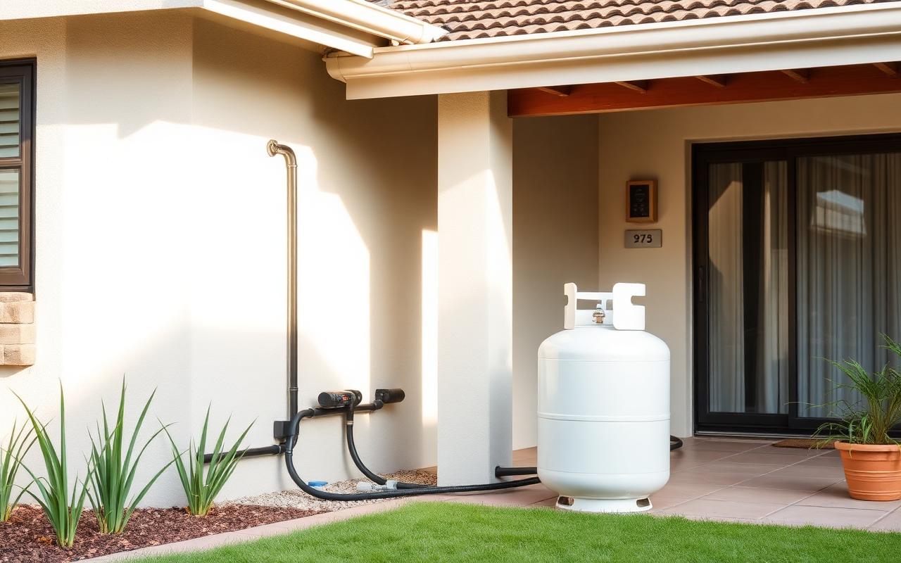 Household LPG gas installation